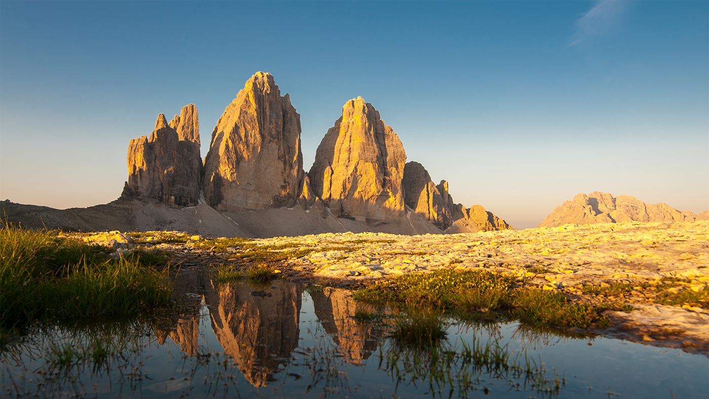 A spectacular sunrise at the Tre Cime / Drei Zinnen